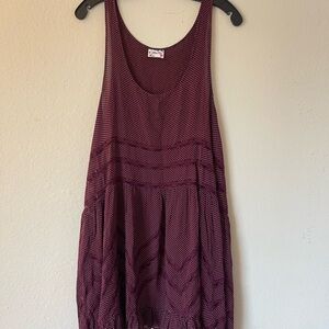 Free People Burgundy Sleeveless Dress